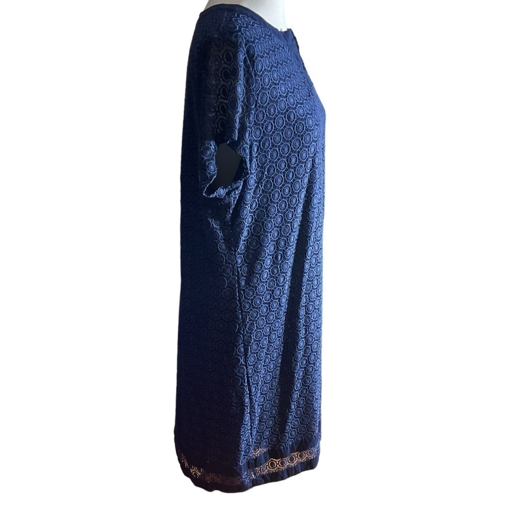 Isaac Mizrahi Women’s Blue V Cut Neck Short Sleeve Knee Length Dress Size 1X - Picture 3 of 10